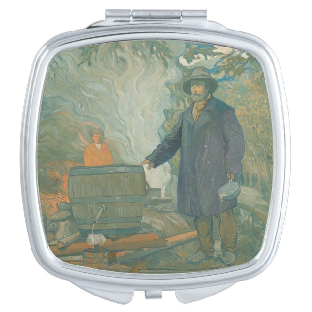 Forest Still Moonshiners White Lightning Liquor Compact Mirror (Front)