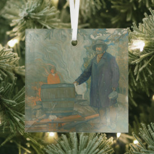 Forest Still Moonshiners White Lightning Liquor Glass Ornament