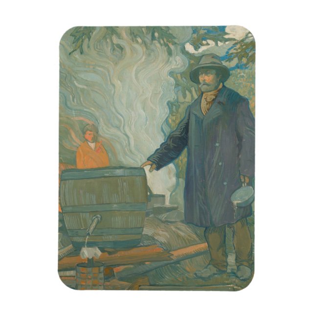 Forest Still Moonshiners White Lightning Liquor Magnet (Vertical)