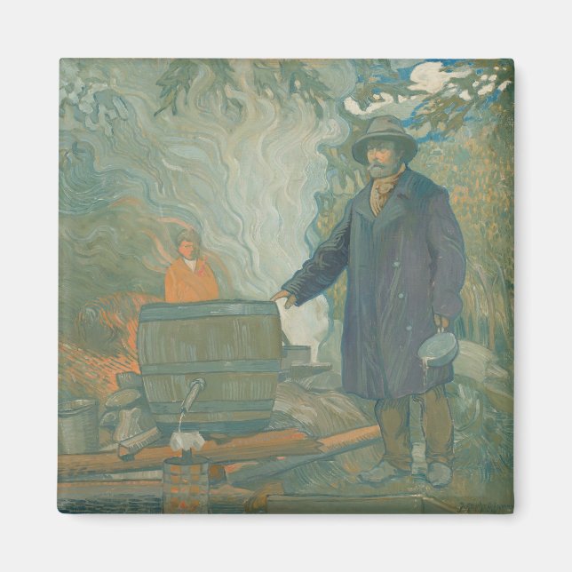 Forest Still Moonshiners White Lightning Liquor Magnet (Front)