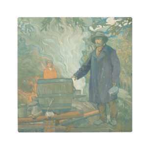 Forest Still Moonshiners White Lightning Liquor Metal Print