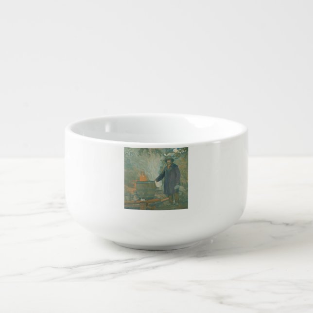 Forest Still Moonshiners White Lightning Liquor Soup Mug (Front)