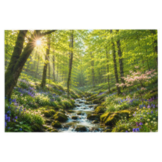 Forest Stream Landscape 36x24 Metal Wall Art