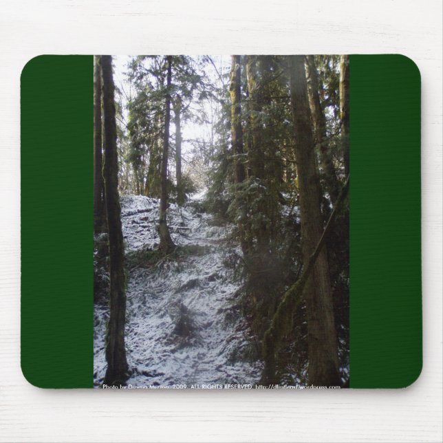 Forest Sun Rays in the Snow #53 Mouse Pad (Front)