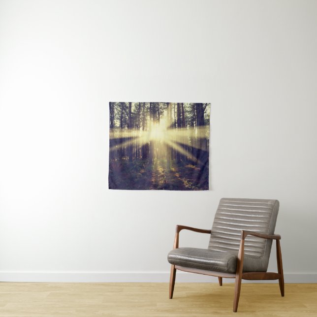 Forest Sunbeams Tapestry (In Situ (Horizontal))