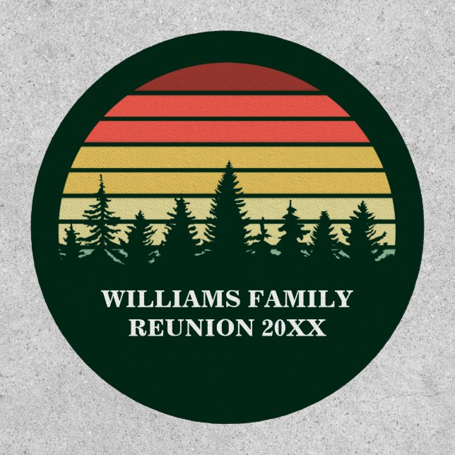 Forest Sunset Camping Trip Custom Family Reunion Patch (Front)