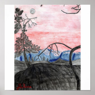 Forest Sunset Print by Julia Hanna