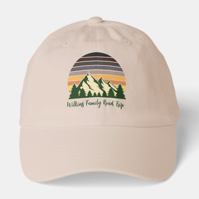Forest Sunset Road Trip Cool Customized Hat (Front)