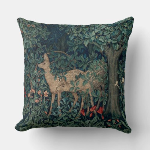 FOREST TAPESTRY _ WILLIAM MORRIS THROW PILLOW