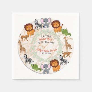 Forest Theme: Into the Wild Baby Shower Napkins