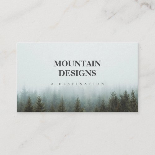 Forest Theme Mountain Designs Business Cards