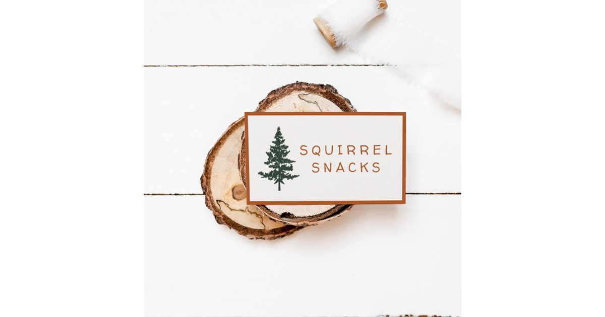 Forest Theme Party Snack Cards - Squirrel Snacks | Zazzle
