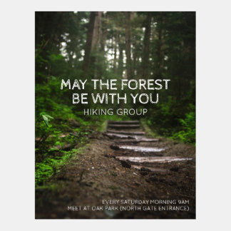 Forest-Themed Hiking Group Flyer Template