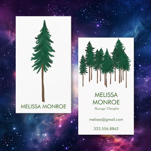 Forest Therapy Pine Trees Business Card