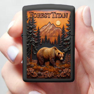 Forest Titan Bear Mountain Zippo Lighter
