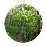 Forest Trail at Acadia Ceramic Ornament