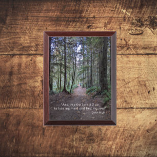 Forest Trail John Muir Quote Award Plaque