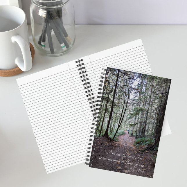 Forest Trail John Muir Quote Notebook (In Situ)