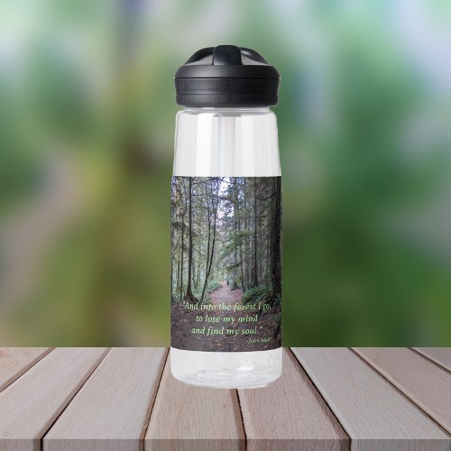 Forest Trail John Muir Quote Water Bottle