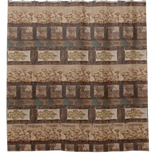 Forest Treasures Woodland Rustic Cabin Decor Shower Curtain