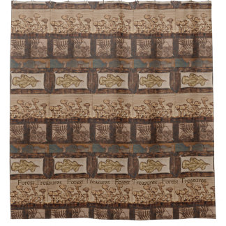Forest Treasures Woodland Rustic Cabin Decor Shower Curtain
