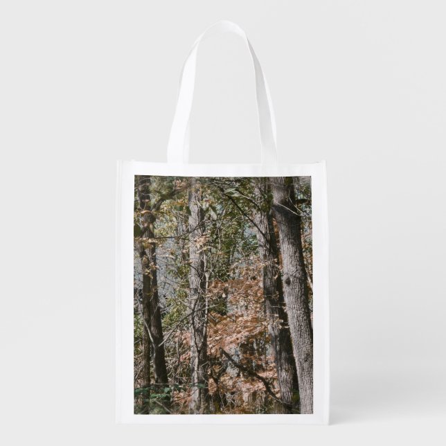 Forest Tree Camo Camouflage Nature Hunting/Fishing Grocery Bag (Front)
