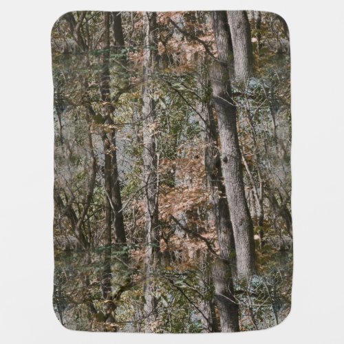 Forest Tree Camo Camouflage Nature HuntingFishing Stroller Blanket