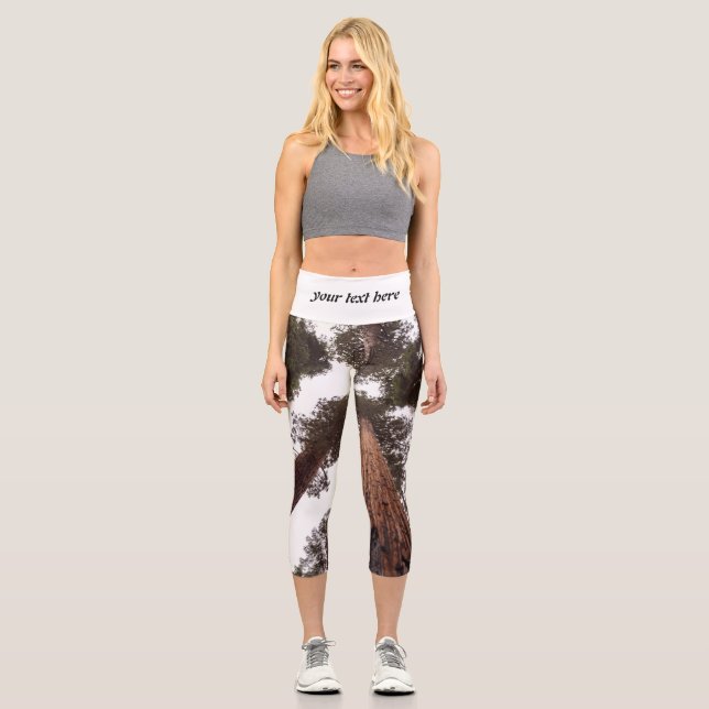forest, tree capri leggings (Front)