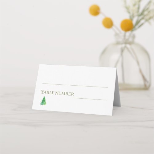 Forest Tree Floral Boho Wedding Place Card