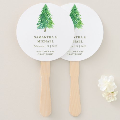 Forest Tree Flower Favorite Wedding Party Hand Fan