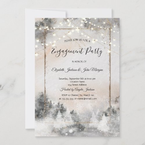 Forest Tree Woodland Engagement  Invitation