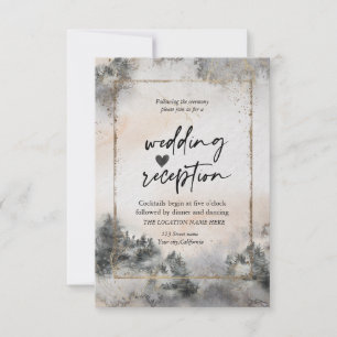 Forest Tree Woodland Reception  Invitation