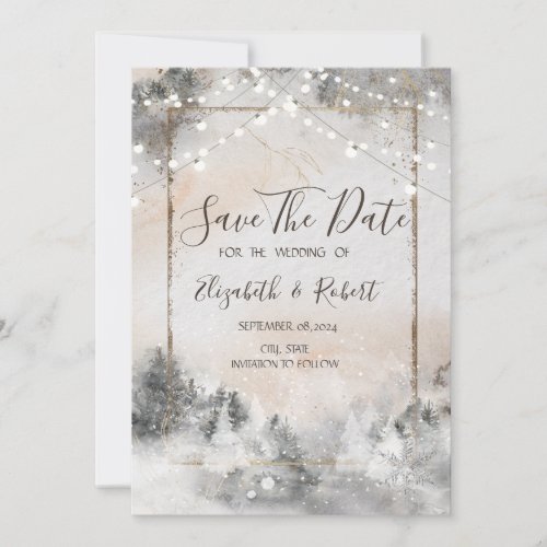 Forest Tree Woodland Save The Date