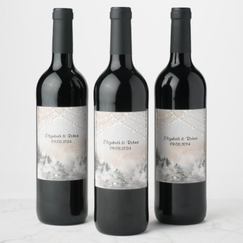 Forest Tree Woodland Wine Label