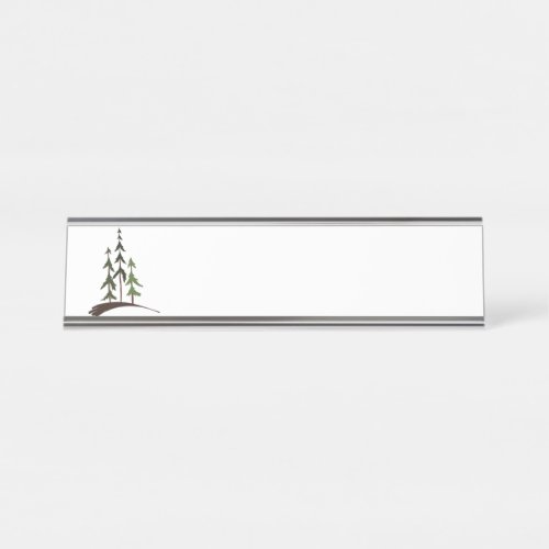 Forest Trees Desk Name Plate
