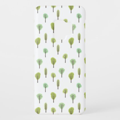 Forest trees doodle drawing phone case