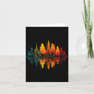 Forest trees lake reflection wildlife outdoor card
