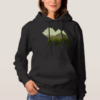 Forest Trees Outdoors Nature Animal Wildlife Mount Hoodie