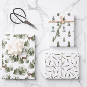 Forest Trees Wedding Gift Wrapping Paper Sheets