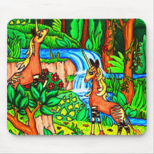 Forest Unicorn Okapi Standard Mouse Pad