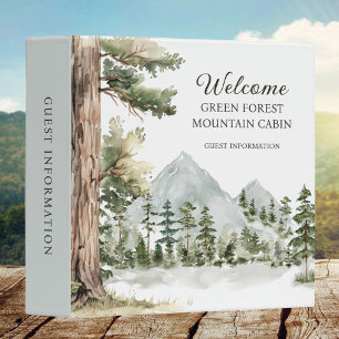 Forest Vacation Rental House Guest Information 3 Ring Binder