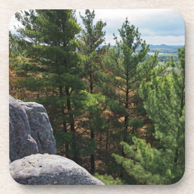 Forest Valley Overlook at Castle Mound Beverage Coaster (Front)