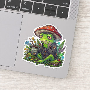 "Forest Vibes Frog Sticker" Sticker