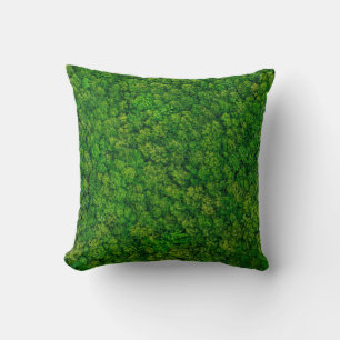 Forest view from above, aerial top view with copy  throw pillow