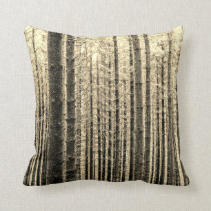 Forest (vintage version) throw pillow