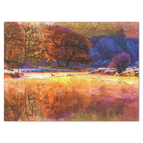 Forest Watercolor Autumn 14 Decoupage Tissue Paper