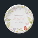 Forest Watercolor Greenery Fairy First Birthday Paper Plates<br><div class="desc">Forest Watercolor Greenery Fairy First Birthday Paper Plates.</div>