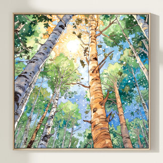 Forest Watercolor Painting Art Print