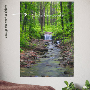 Forest waterfall poster