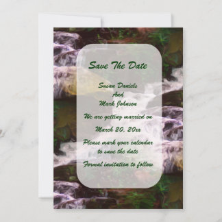 Forest Waterfall Wedding Nature Save The Date